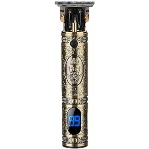 All-Metal Hair Clipper Cordless USB Charge Trimmer Shaver LCD Screen Men's Home Electric Clipper Hair Salon Hair Clipper Retro Shaving Electric Clipper