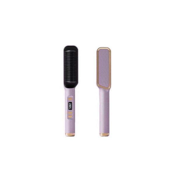 Negative Ion Hair Straightener Styling Comb (Purple)