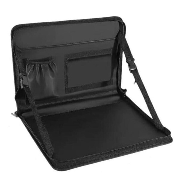 Multifunctional Car Steering Wheel Dining Table Plate Car Back Seat Laptop Desk Hanging Foldable Car Storage Bag