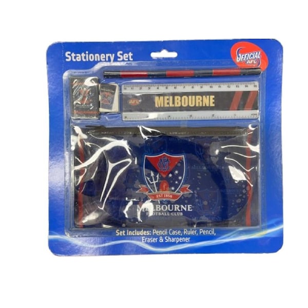 AFL Stationary Kit - Melbourne Demons - Large