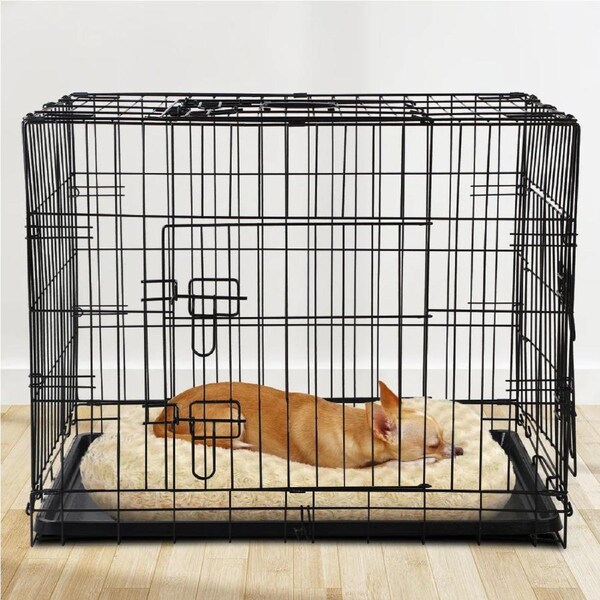 Pet Dog Cage Crate Kennel Cat Collapsible Metal Cages 36" Inch Playpen Pen