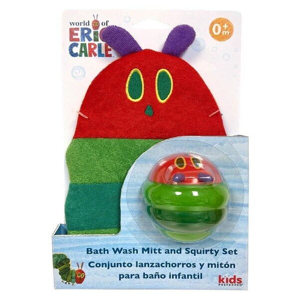 The Very Hungry Caterpillar Bath Wash Mitt & Squirty Set