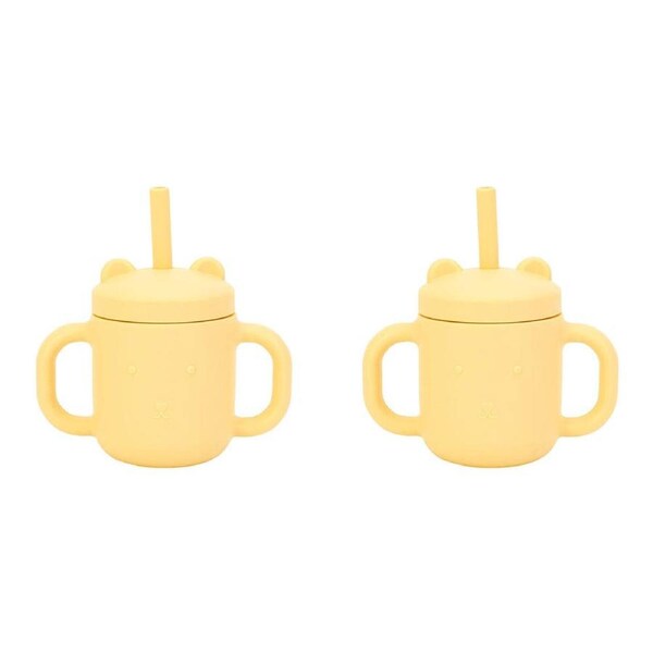 2PK Annabel Trends Baby Mini Sippi Bear Training Cup w/ Handles Lemon 11.5cm