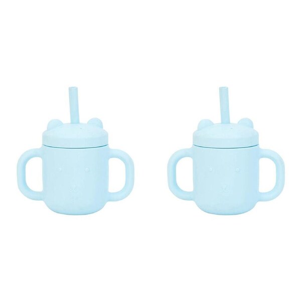 2PK Annabel Trends Baby Mini Sippi Bear Training Cup w/ Handles Iced Blue 11.5cm