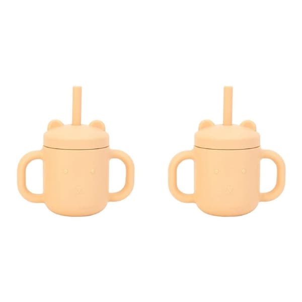 2PK Annabel Trends Baby Mini Sippi Bear Training Cup w/ Handles Caramel 11.5cm