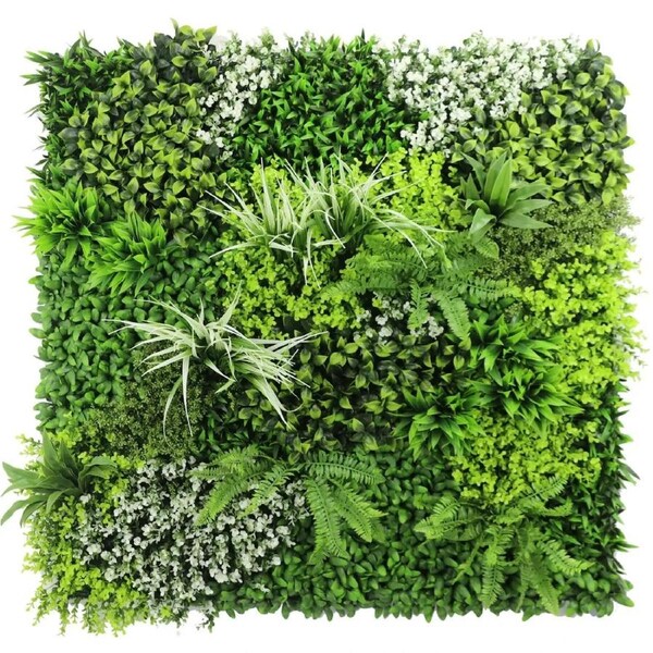 Forest Floor Artificial Vertical Garden / Green Wall Panel 1m x 1m UV Resistant