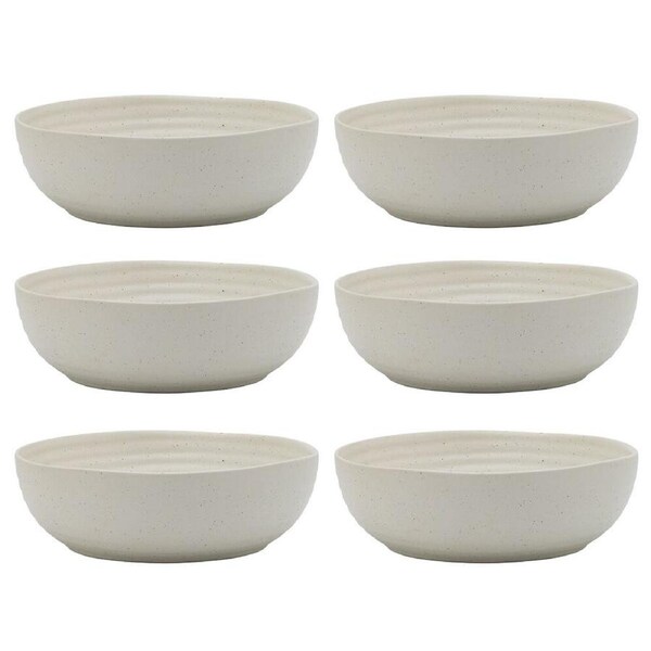 6PK Ecology Ottawa Stoneware Cereal Bowl Microwaveable Serving Dish 15cm Calico