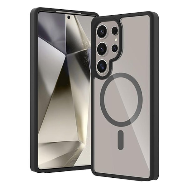 ZUSLAB Magnetic Case for Samsung Galaxy S25 ultra Slim Hybrid Pro Protective Heavy Duty Shockproof Cover For Samsung (2025) - Black