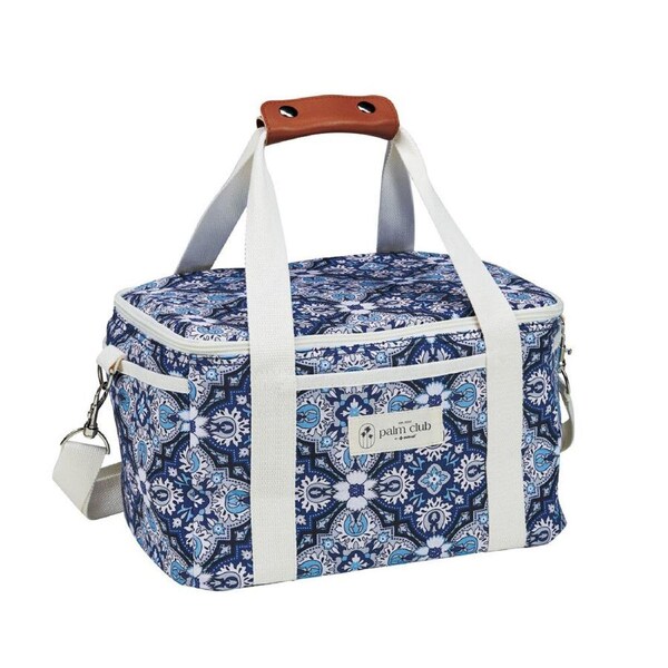 OZtrail Cotton Cooler Bag Waterproof Storage 32.5x23cm Bells Beach Blue