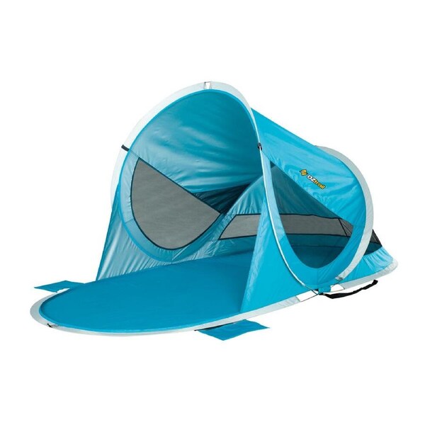 OZtrail Pop-Up Beach Dome Shelter UPF50+ Outdoor Folding Tent 2.35x1.15m Blue