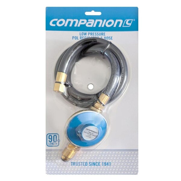 Companion Hose Pol Gas Stove Regulator Fitting/Tube Accessory 1/4" Bsp 0.9M