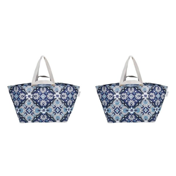 2PK OZtrail Womens Beach Tote Bag Summer Storage Carry 80x36cm Bells Beach Blue