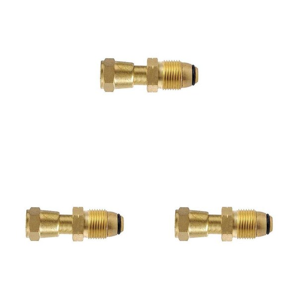3PK Companion Brass Pol To Primus Internal Fitting Camping Outdoor Gas Adaptor