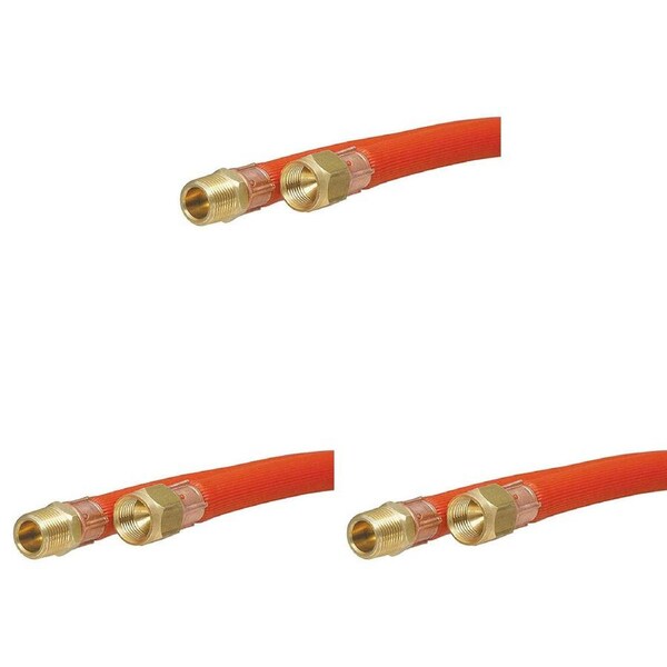 3PK Companion 1/4" x 1/4" BSPF 90cm Low Pressure Camping Portable Stove Gas Hose