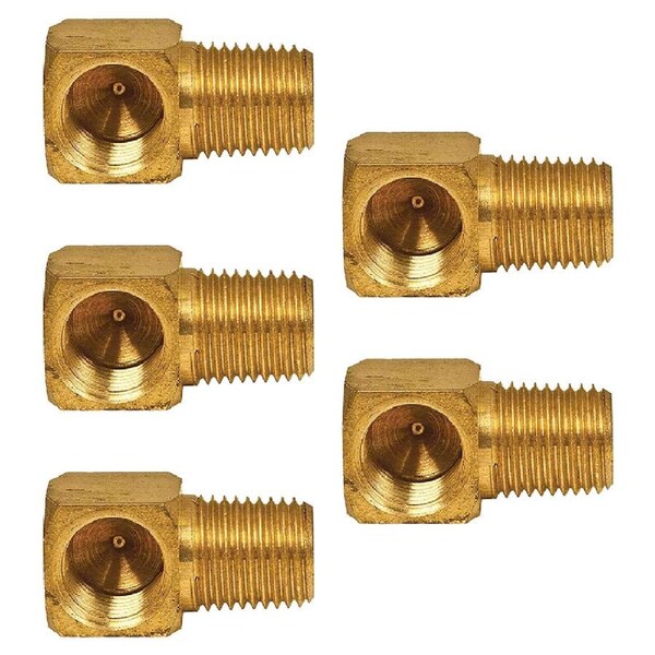 5PK Companion 1/4" BSP To 1/4" BSP F/M R/A Outdoor Camping Gas Adaptor/Connector