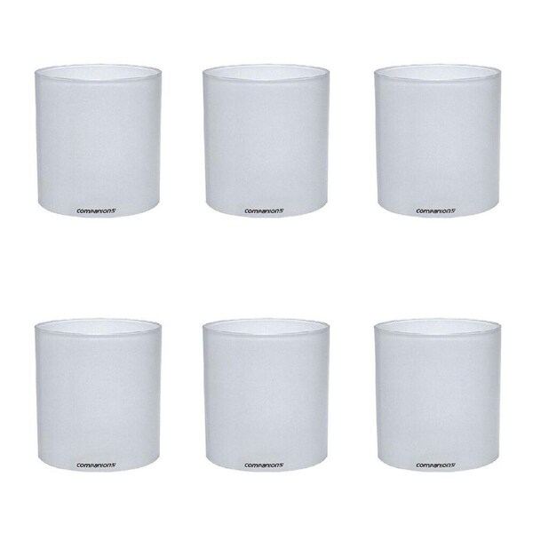 6PK Companion Replacement Lantern Glass Gaslight Cover Large 11.5x11cm Clear