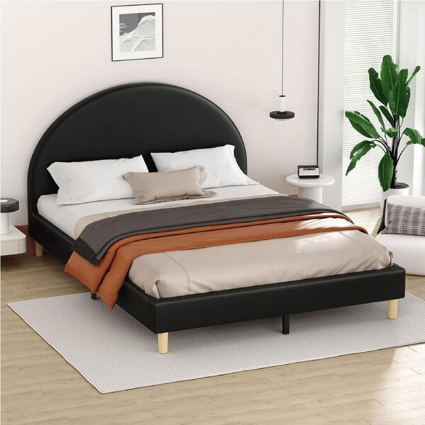 ALFORDSON Bed Frame Arched Base Black King