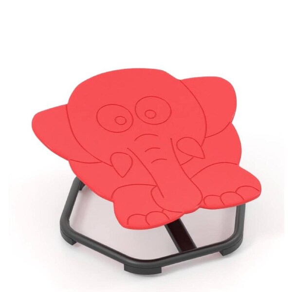 Costway Swivel Chair Elephant 360° Spinning Chair w/Non-Slip Metal Base Indoor Outdoor Sit & Spin Toy Chair Red
