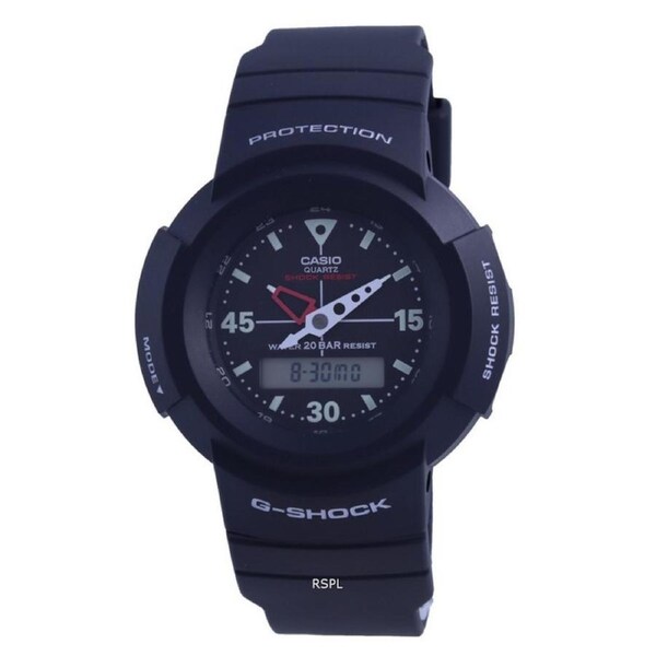 Casio G-SHOCK Analog-Digital Alarm Backlight Day/Date AW-500E-1E 200M Mens Watch