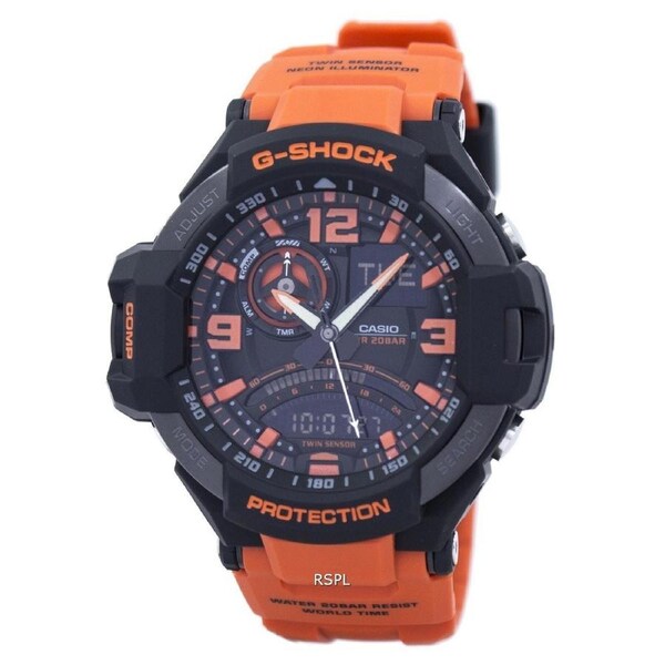 Casio G-SHOCK GRAVITYMASTER Neon Illuminator Analog-Digital GA-1000-4A Mens Watch