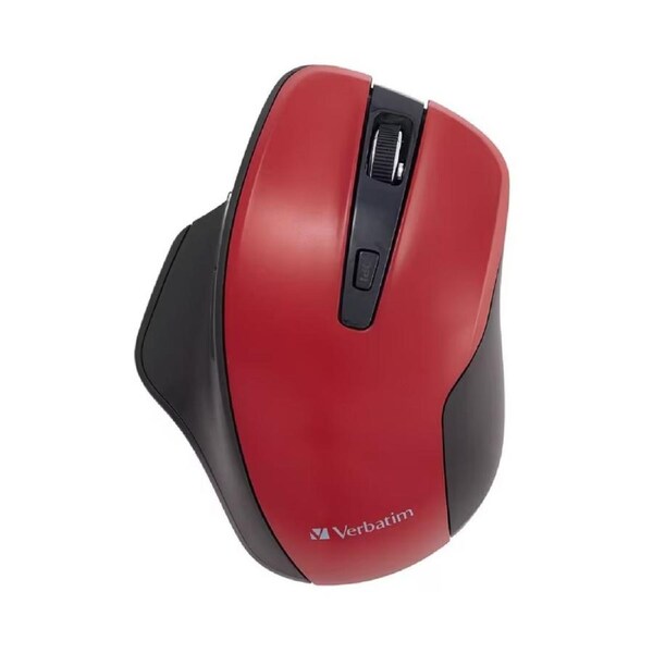 Verbatim Silent Ergonomic Wireless LED Mouse Red 70243