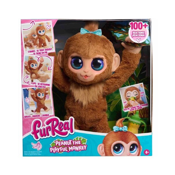 Furreal - Peanut The Playful Monkey 15-inch Plush