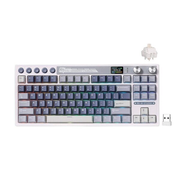 Royal Kludge RK M87 Tri-Mode RGB 88 Keys Mechanical Keyboard - Ocean Ble