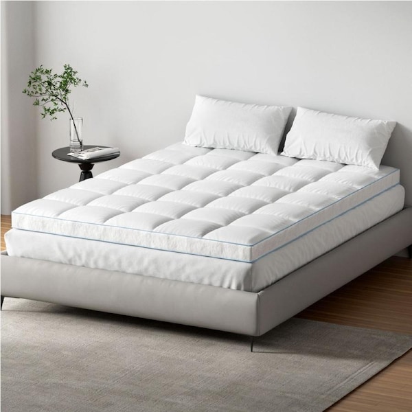 Giselle Mattress Topper 10cm Pillowtop Toppers Microfibre Mattresses Protector Queen