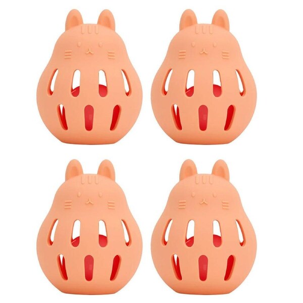 4PK Annabel Trends Silicone Roly Rattle Baby/Toddler Sensory Fun Play Toy Cat