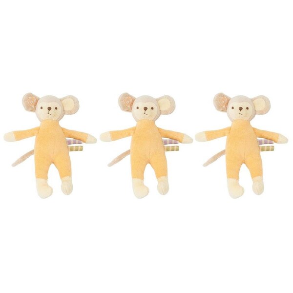 3PK Annabel Trends Cuddly Wuddlies Plush Kids/Toddler Play Toy 17x6cm Sml Mouse