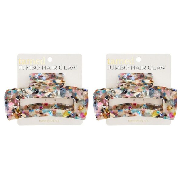 2PK Annabel Trends Tamed Hair Claw Jumbo Clamp Women's Accessory 12cm Gemstone