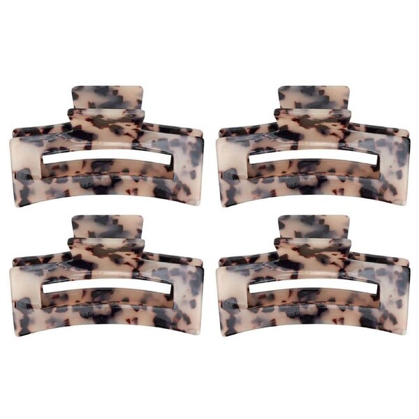 4PK Annabel Trends Tamed Hair Claw Clamp Women's Accessory 8.5cm Tortoiseshell
