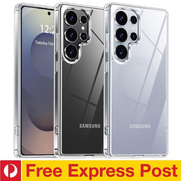 Samsung Galaxy S25 Ultra (6.9") Premium Slim Crystal Clear TPU Gel Back Case by MEZON – Shock Absorption, Wireless Charging Compatible (Galaxy S25 Ultra, Gel) – FREE EXPRESS