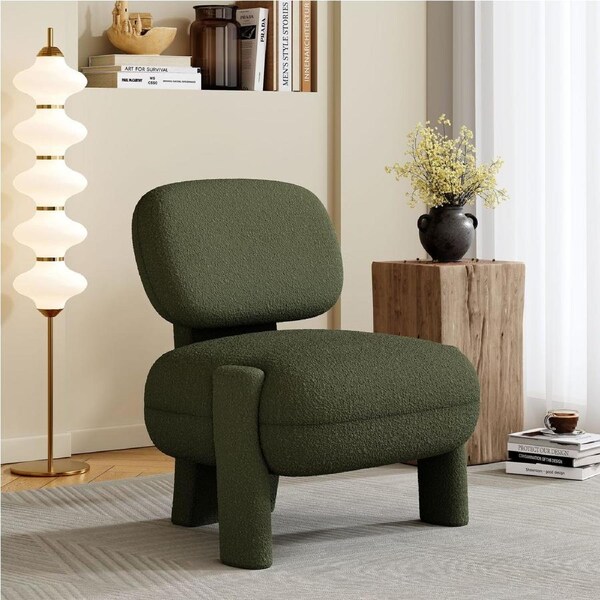Green Fleece Side Chair