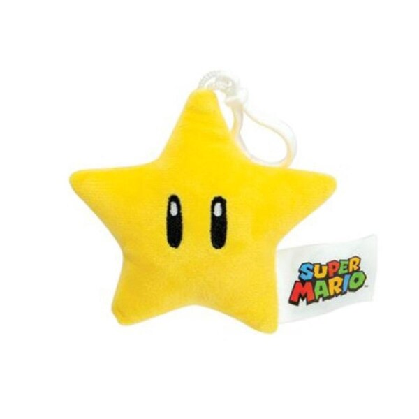Super Mario Super Star Plush Bag Clip
