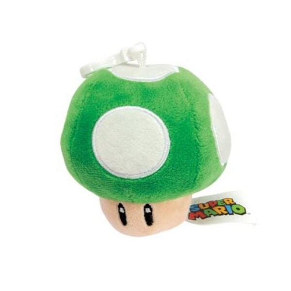 Super Mario 1-Up Mushroom Plush Bag Clip