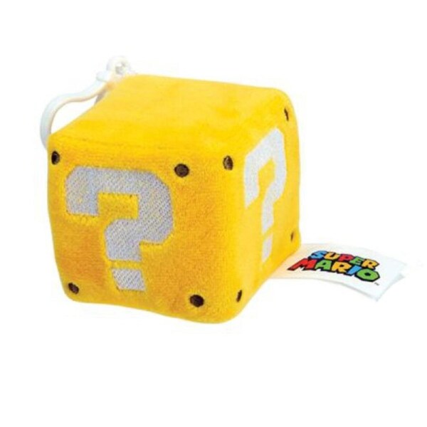 Super Mario Question Block Plush Bag Clip
