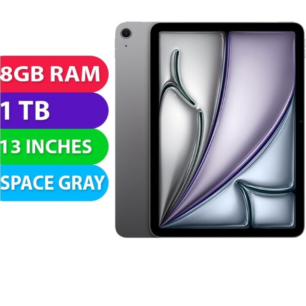Apple iPad Air 2024 5G 13" (8GB RAM, 1TB, Space Gray) - BRAND NEW