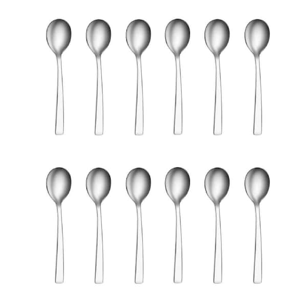 Tablekraft Amalfi Stainless Steel Soup Spoons - Set 12