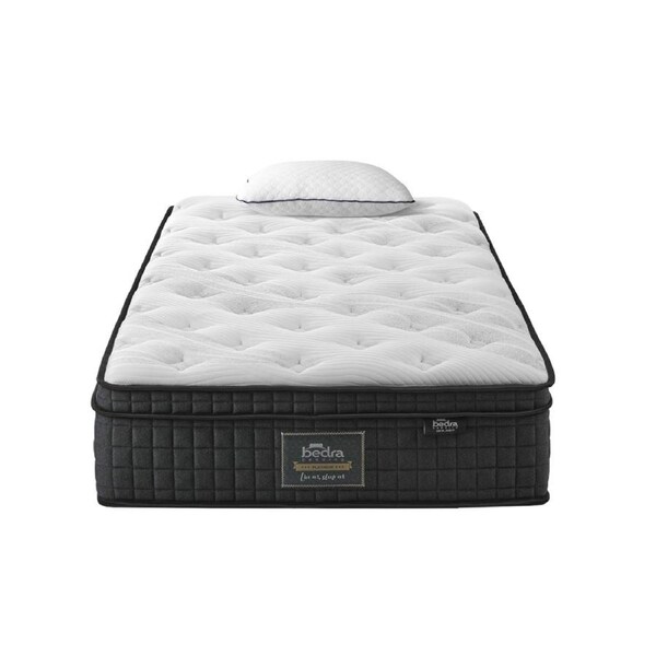 Bedra King Single Mattress Cool Gel Foam Pocket Spring 34CM with Pillow