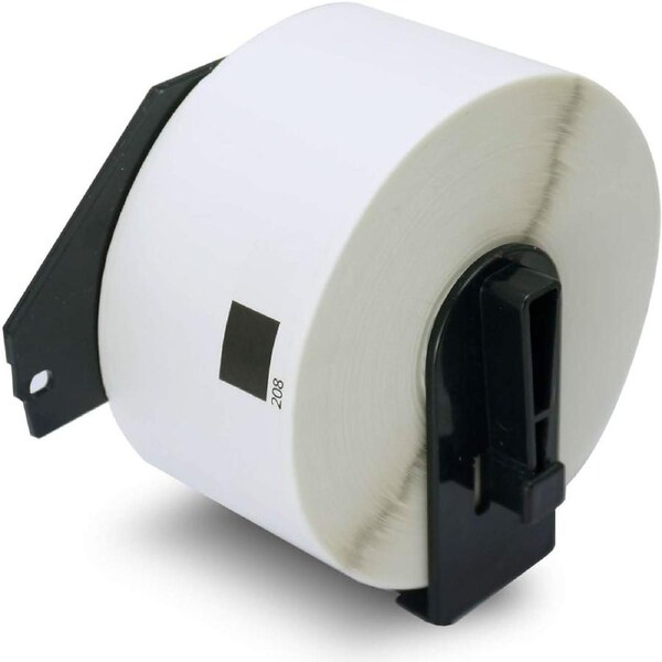 Compatible Brother DK-11208 Die-Cut Paper Label Roll with Black Text on White