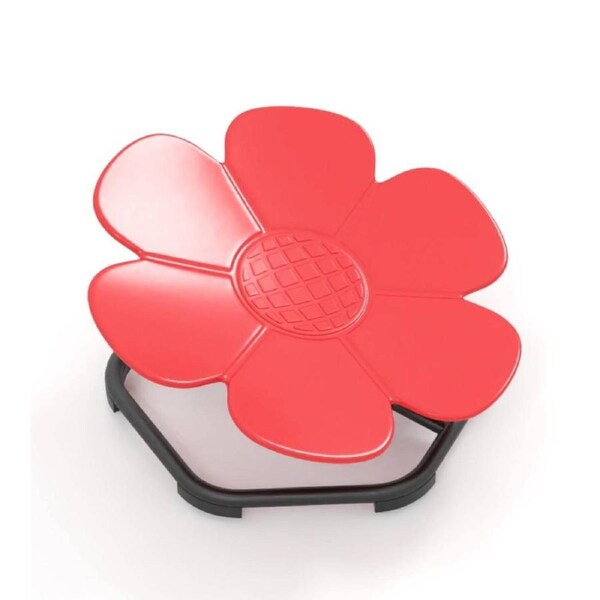 Giantex Swivel Chair 360° Spinning Chair w/Non-Slip Metal Base Indoor Outdoor Red