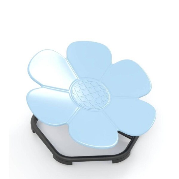 Giantex Swivel Chair 360° Spinning Chair w/Non-Slip Metal Base Indoor Outdoor Blue