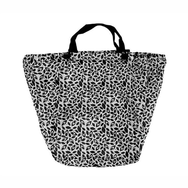 Annabel Trends Shopping/Grocery Trolley Bag 38x68cm Reusable Tote Leaf Black