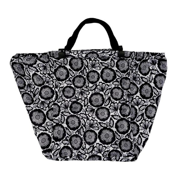 Annabel Trends Shopping/Grocery Trolley Bag 38x68cm Reusable Tote Black Floral