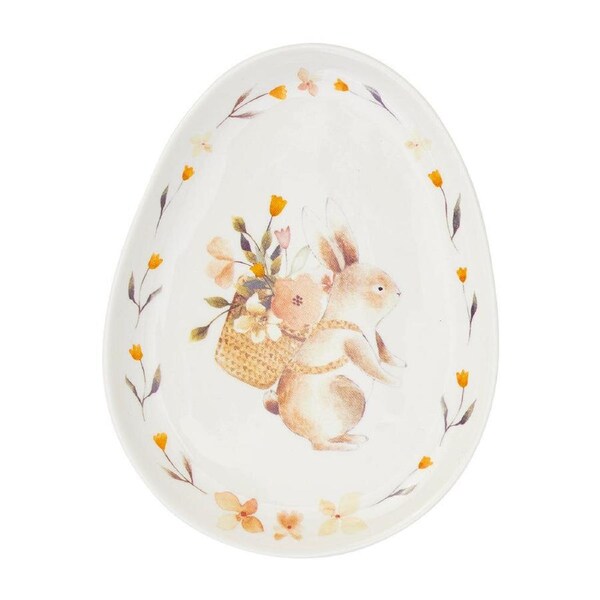 Annabel Trends Easter Ceramic Plate 16x21cm Home Decor Some Bunny Loves You