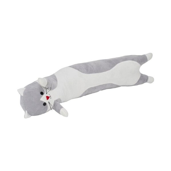 Annabel Trends Animal Doorstop 62x14cm Home/Room Decoration Playful Cat Grey