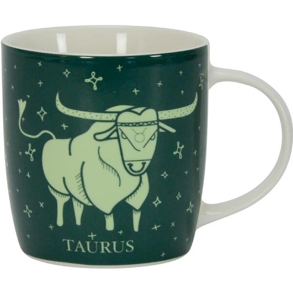 Annabel Trends Coffee Mug Zodiac Taurus 350ml Milk/Tea Cup w/ Handle Green