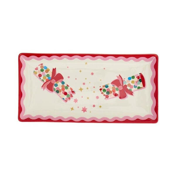 Annabel Trends Confetti Bon Bon Ceramic Plate Food Dish 26x13cm Rectangle