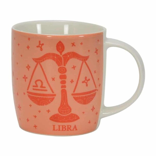 Annabel Trends Coffee Mug Zodiac Libra 350ml Milk/Tea Cup w/ Handle Orange